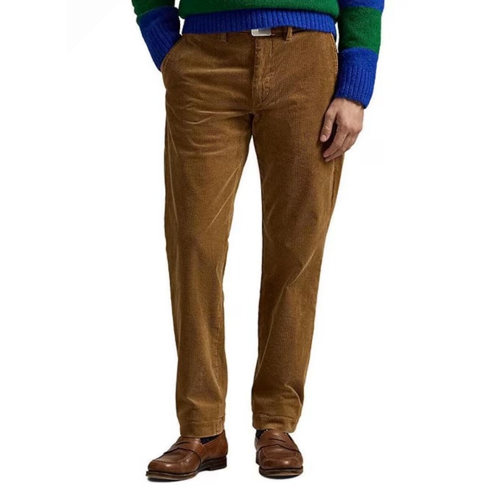 Polo Ralph Lauren Mens Corduroy Pants Camel Tan Classic Fit Size 32x31